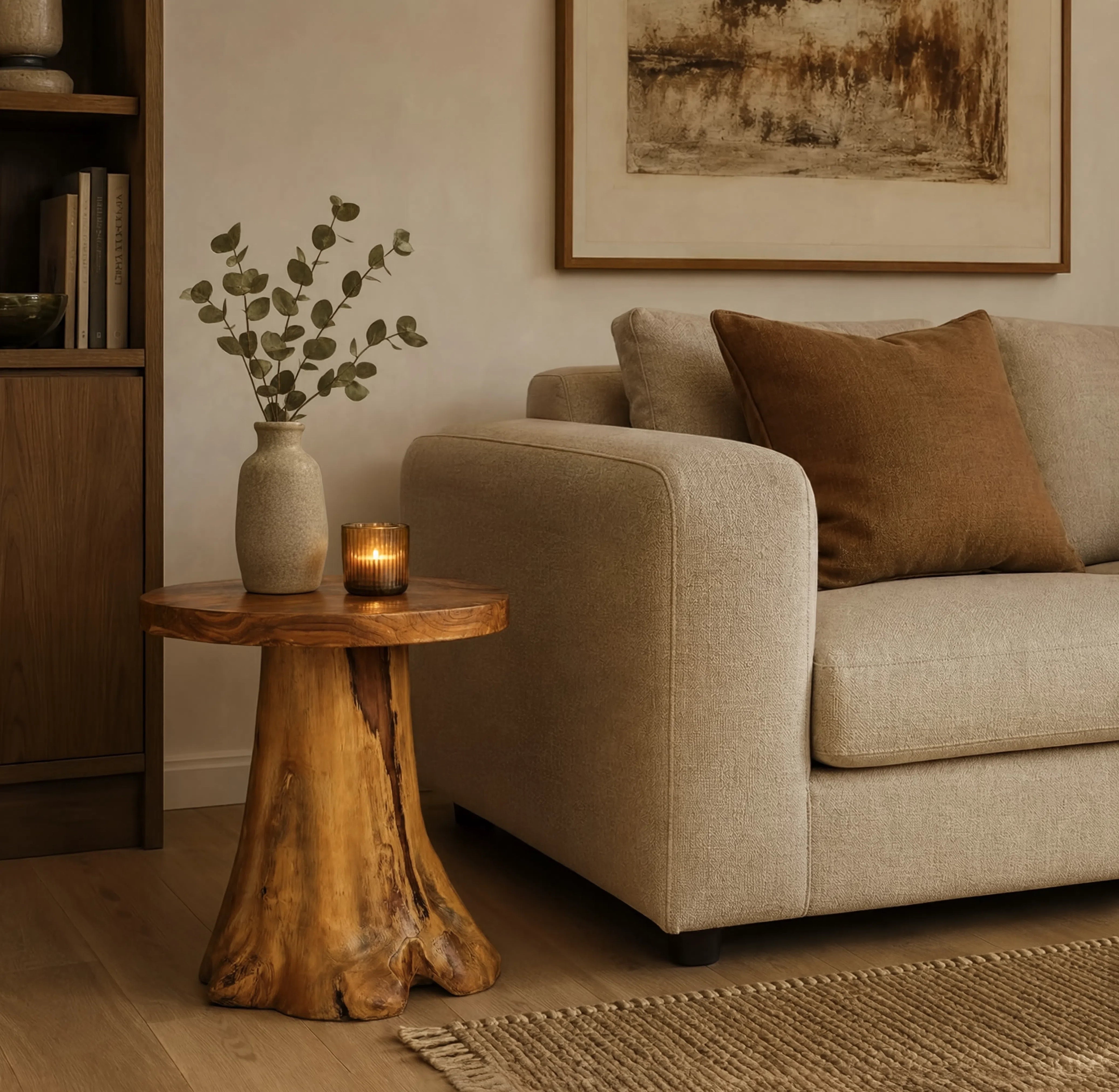VERA | Table basse ronde en teck massif