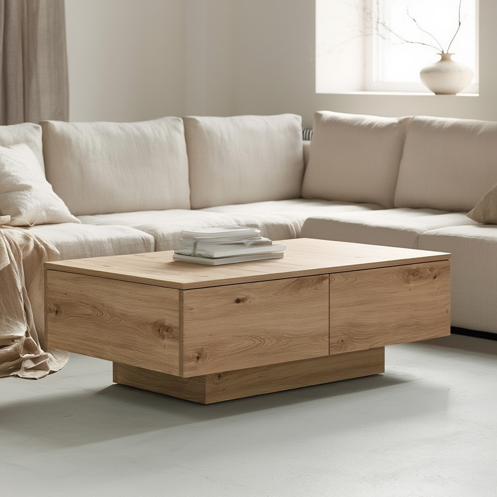 Table basse en bois avec rangements | Gasparine