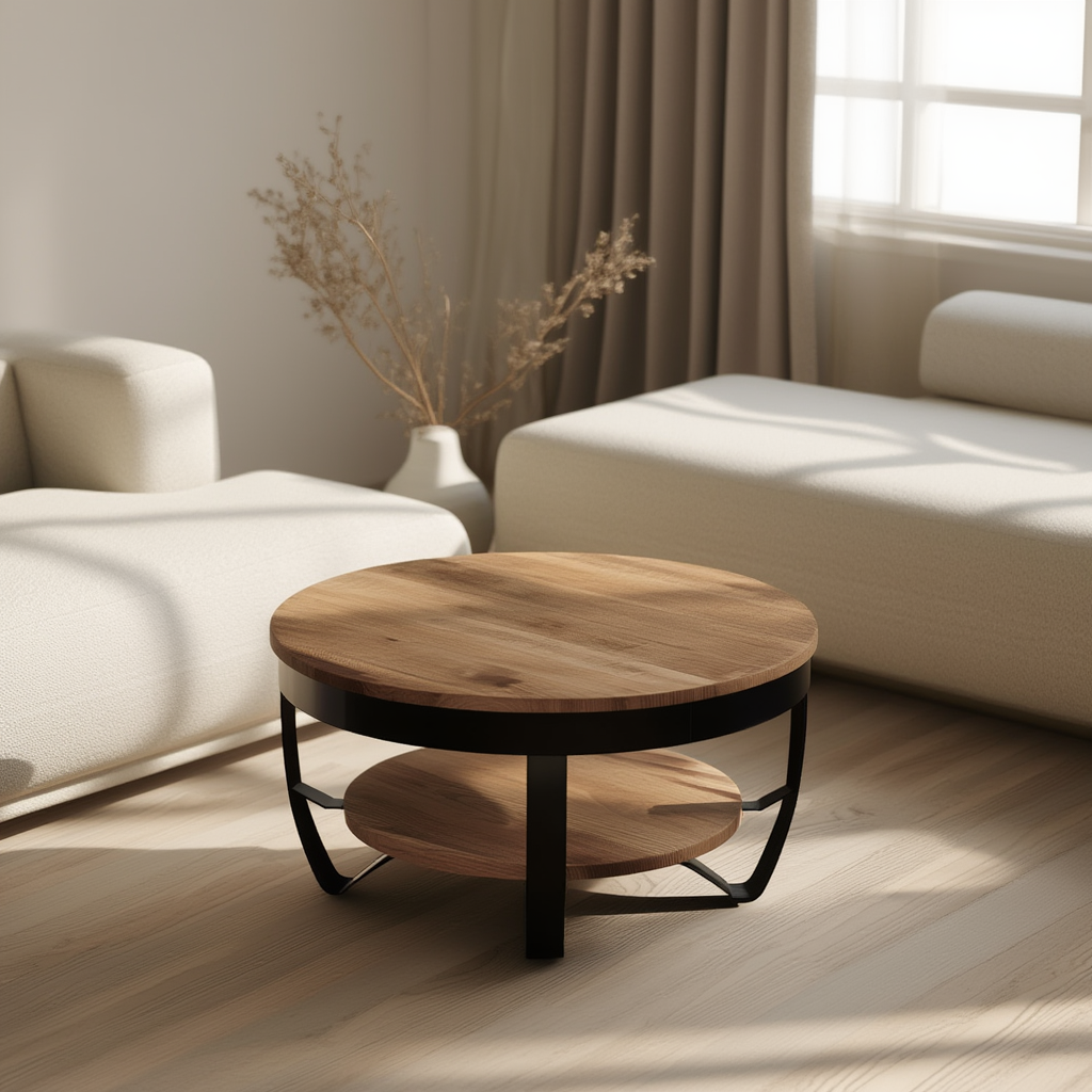 Table basse en bois et métal noir | Rona