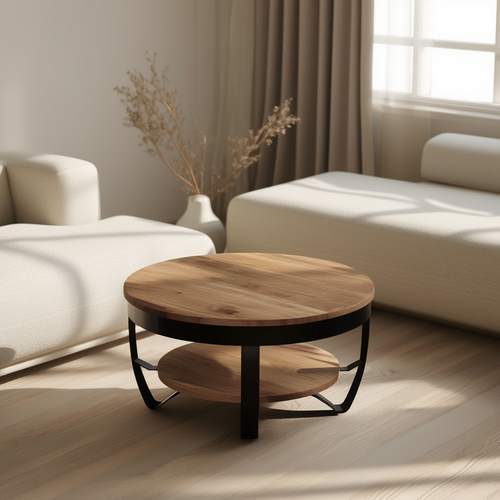 Table basse en bois et métal noir | Rona